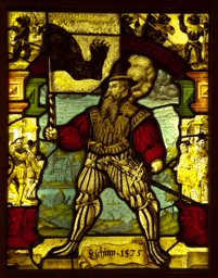 Bannerträgerscheibe Landschaft Aeschi