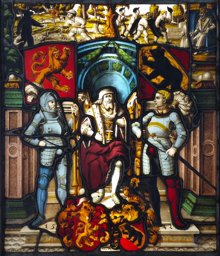 Bern-Zähringen-Scheibe mit dem thronenden Herzog Berchtold V. von Zähringen