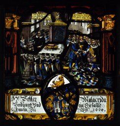 Bildscheibe Peter Malacrida und Gemeinde Schlosswil