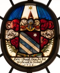 Ovale Wappenscheibe David Hug