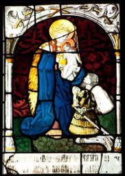 Bildscheibe Gutman Zoller und Barbara Willis mit der Madonna