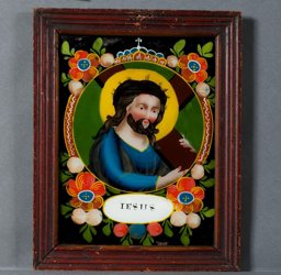 Brustbild Christi als Kreuzträger in Medaillon