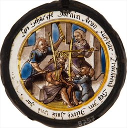 Rundscheibe mit Dornenkrönung Christi