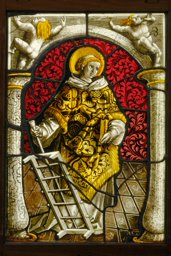 Figurenscheibe mit hl. Laurentius