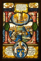 Bildscheibe Christian (Christen) und Benedikt (Bendicht) Burkhalter mit Himmelfahrt Christi