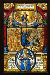 Bildscheibe Hans und Andreas Reinhart (Reinhard) mit Jüngstem Gericht