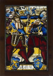 Figurenscheibe Isaak Stadler und David Bopst (Pabst, Popst)