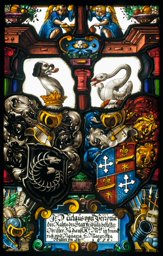 Wappenscheibe Niklaus von Praroman und Margaretha Wallier 1650