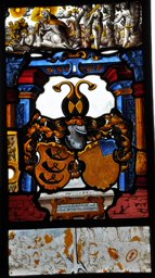 Allianzwappenscheibe Hermann Schlumpf und Esther Zollikofer