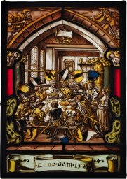 Vitrail de corporation d’une guilde non identifiée