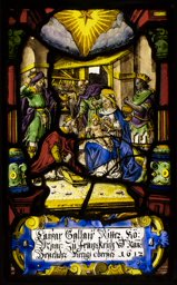 Heraldic Panel Kaspar Gallati with the Adoration of the Magi